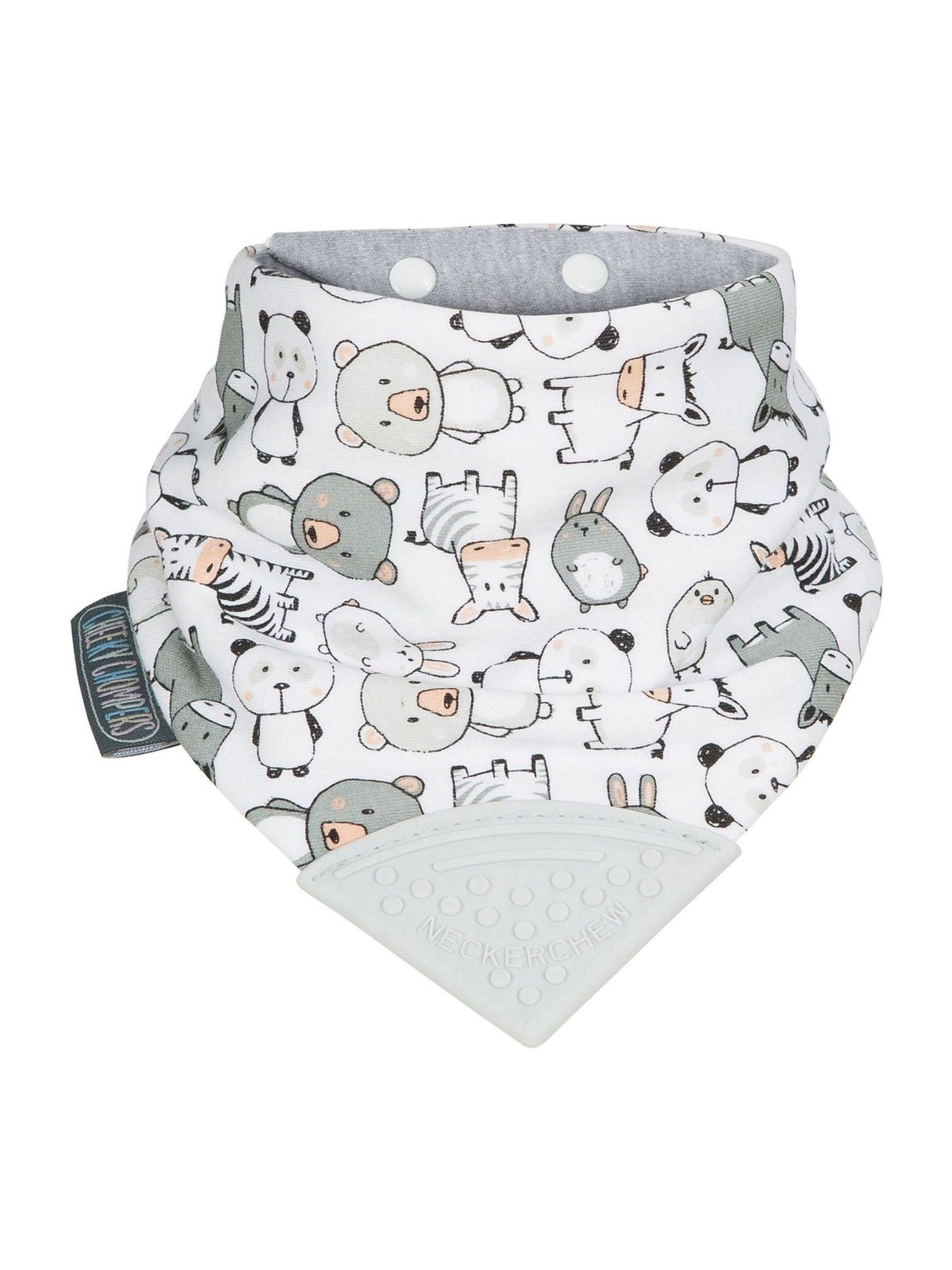 Dieren en wolken - Cheeky Chompers 3 babyslabbetjes van 100% katoen