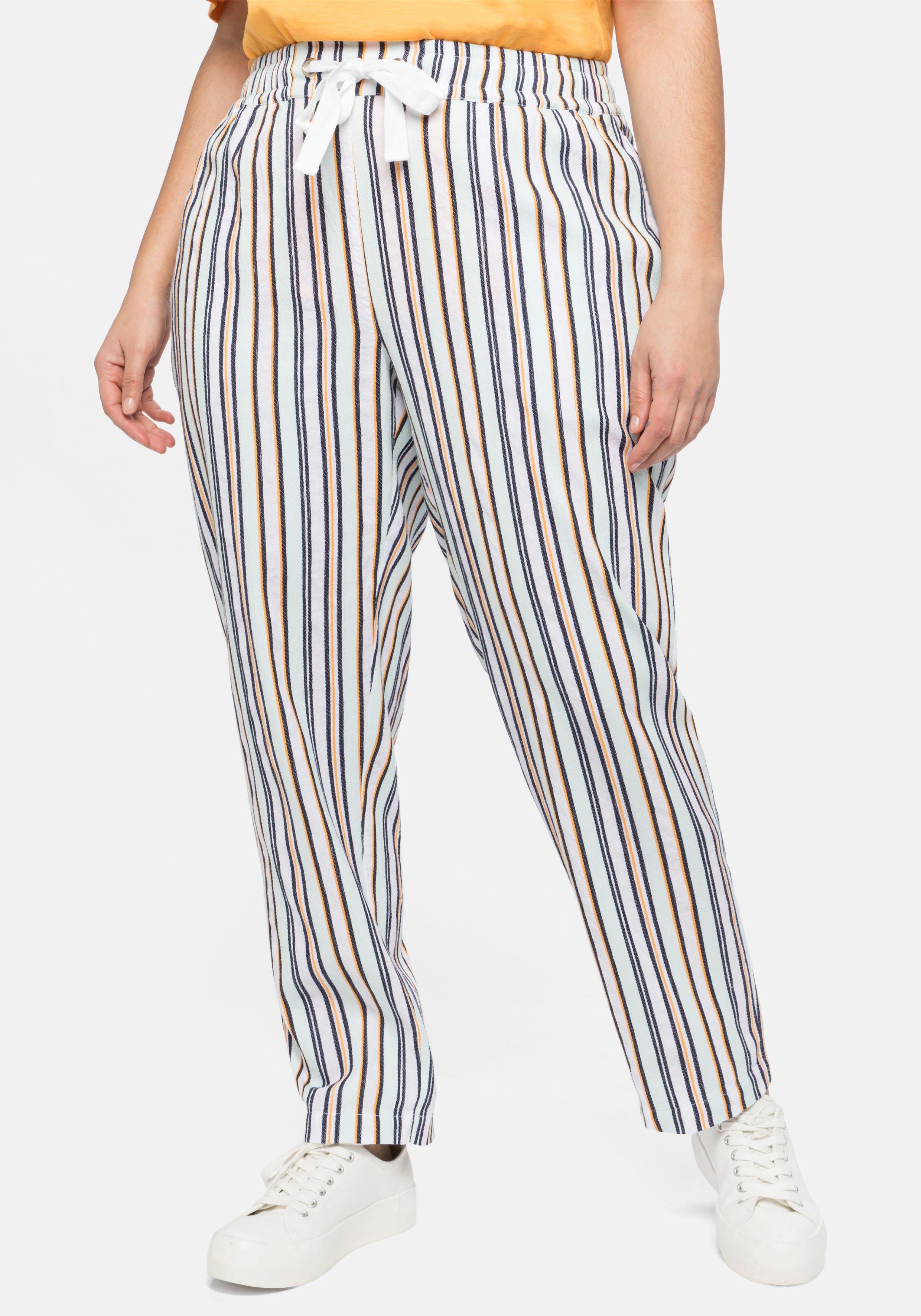Schlupfhose mit elastischem Bund und Bindeband