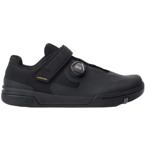 Chaussure VTT plate CRANKBROTHERS STAMP BOA FLAT BLACK / GOLD - BLACK OUTSOLE
