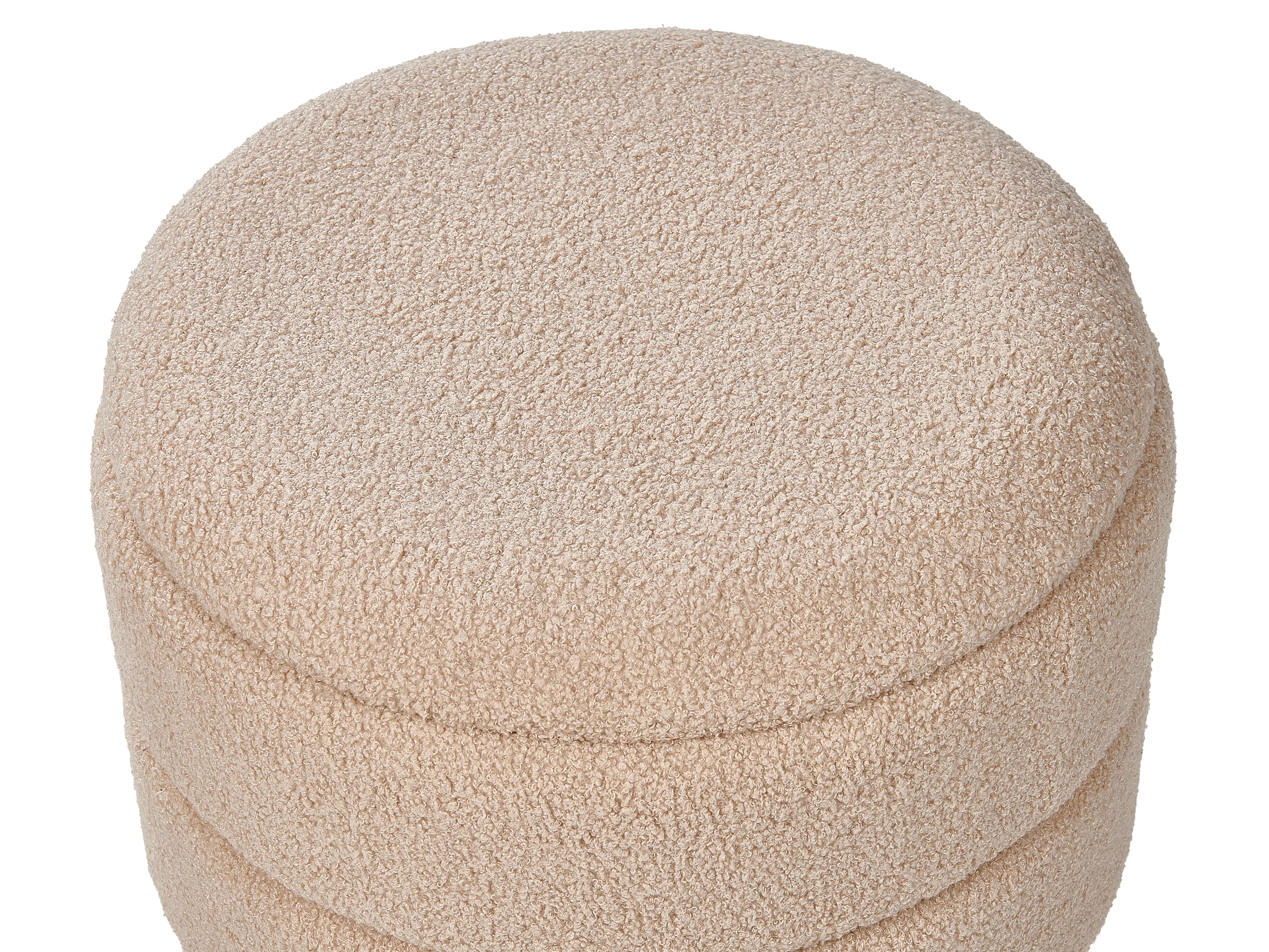 Hocker met opbergruimte OKATON Bouclé Beige