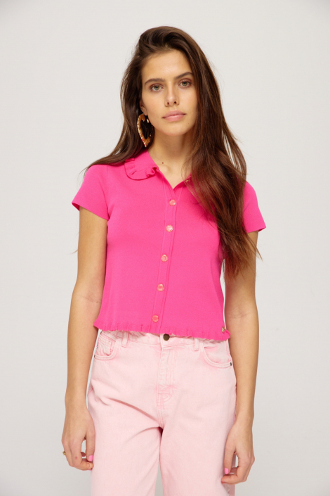 Harper & Yve roze dames vest