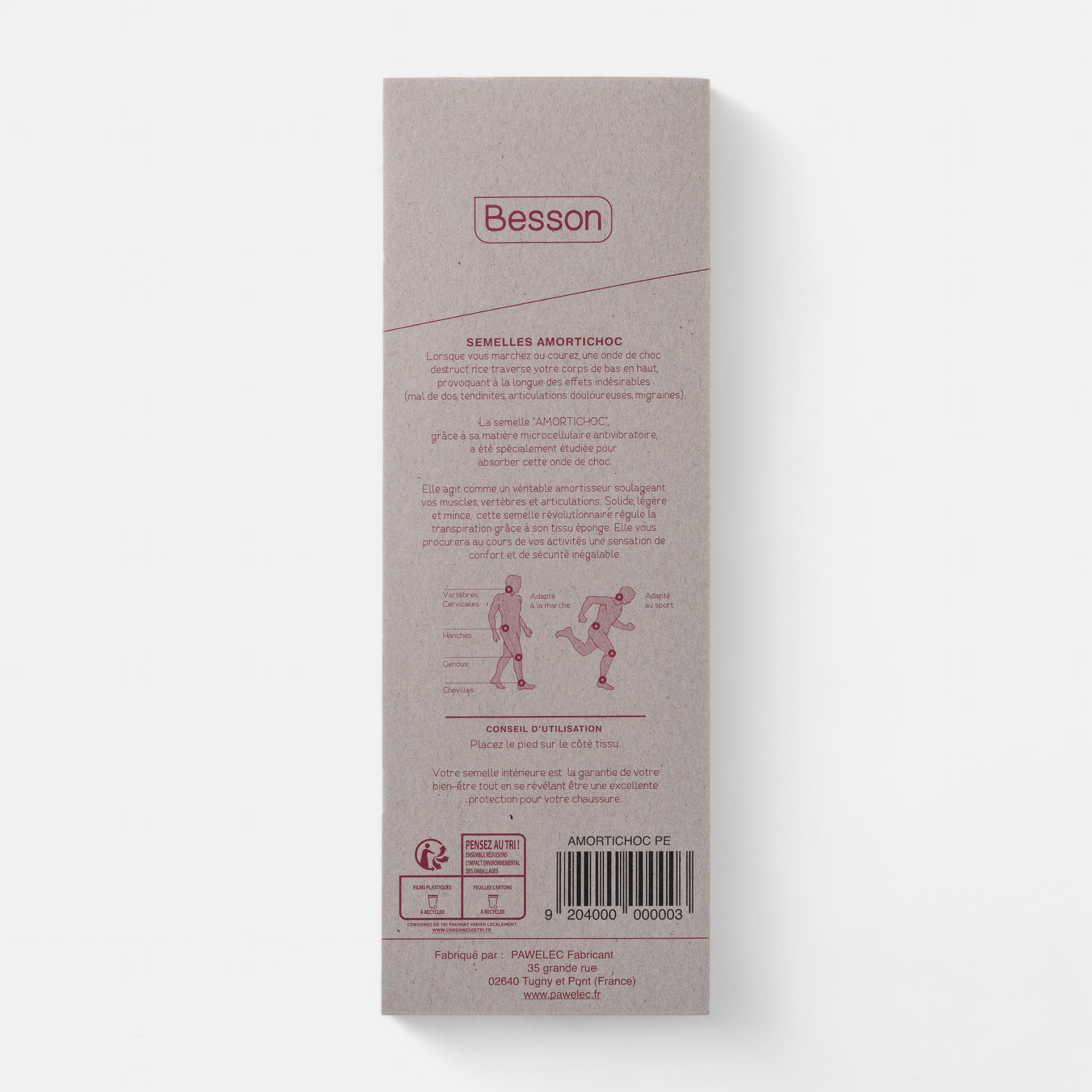 Semelles amortichoc 45 46 sans coloris