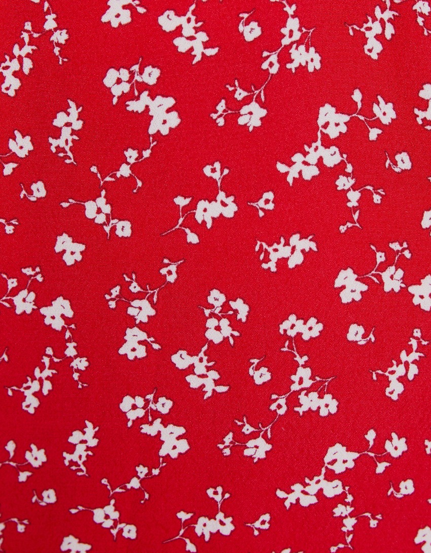 Vestido midi de alças com estampa floral