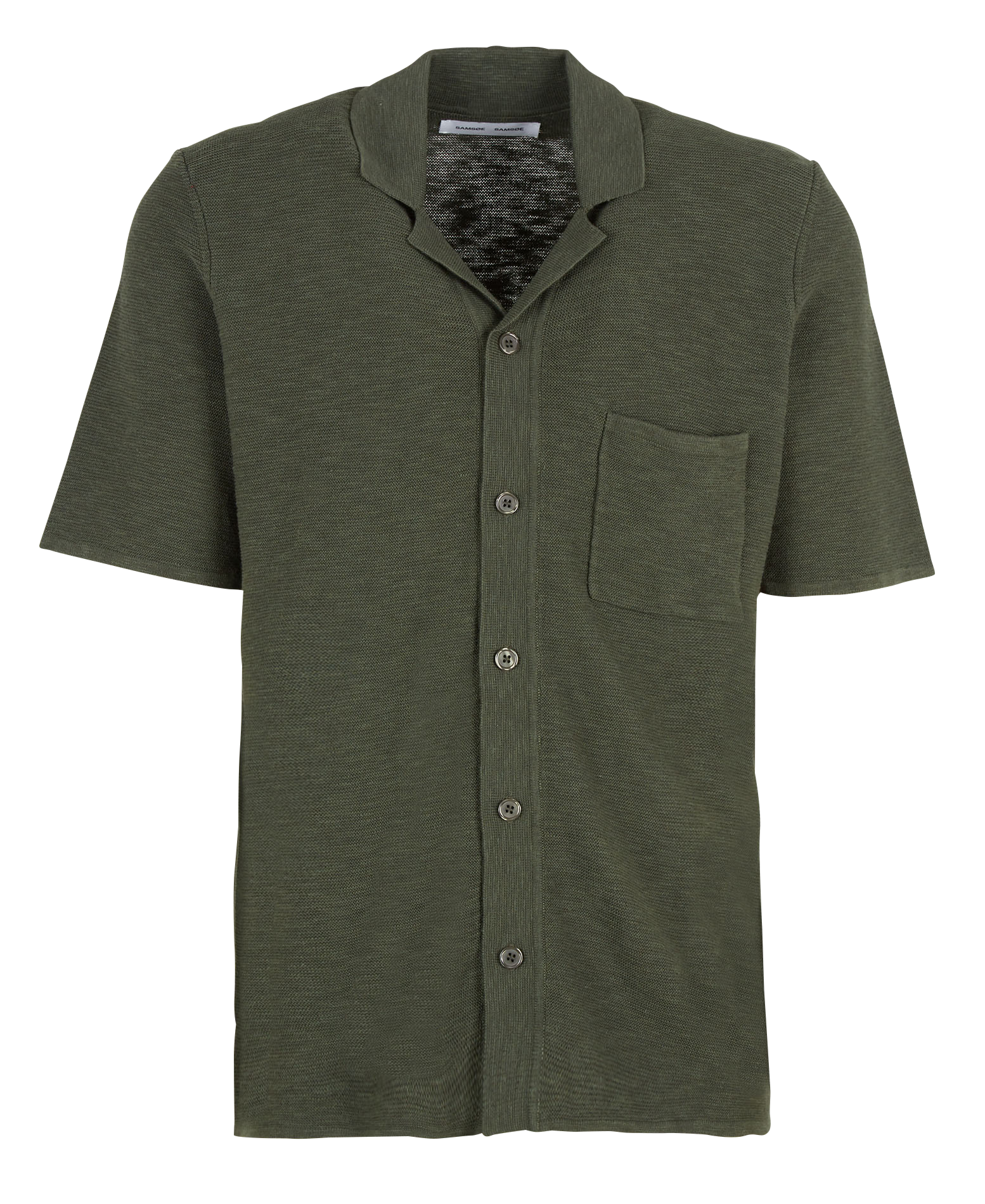 LARRY - Polo regular-fit en coton bio et en lin mélangés | Vert