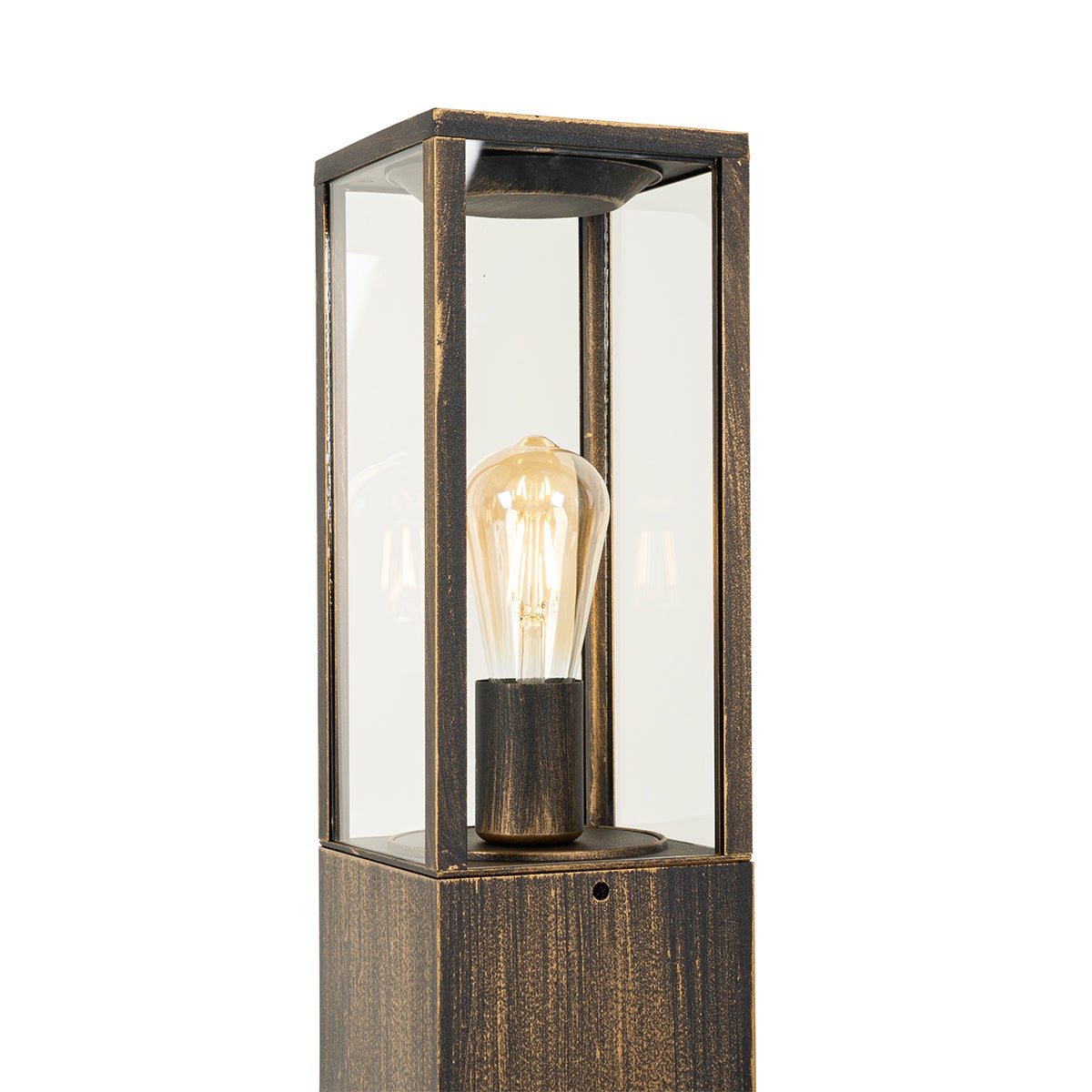Vintage buitenvloerlamp, antiek goud, 80 cm, IP44 - Charlois