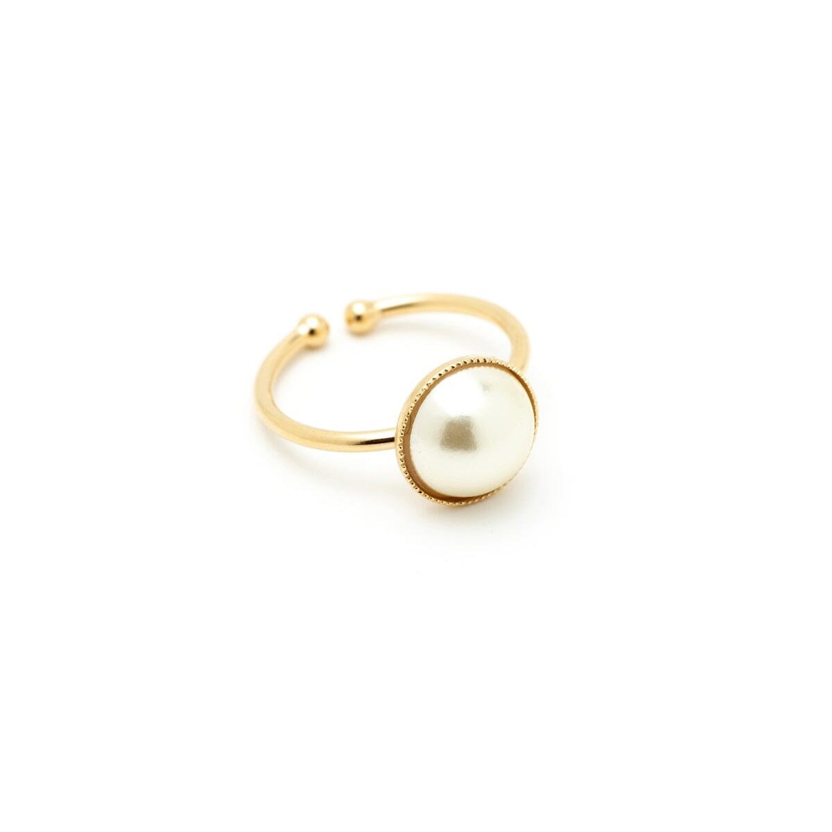bague perle doré à l'or fin - NÉLYA
