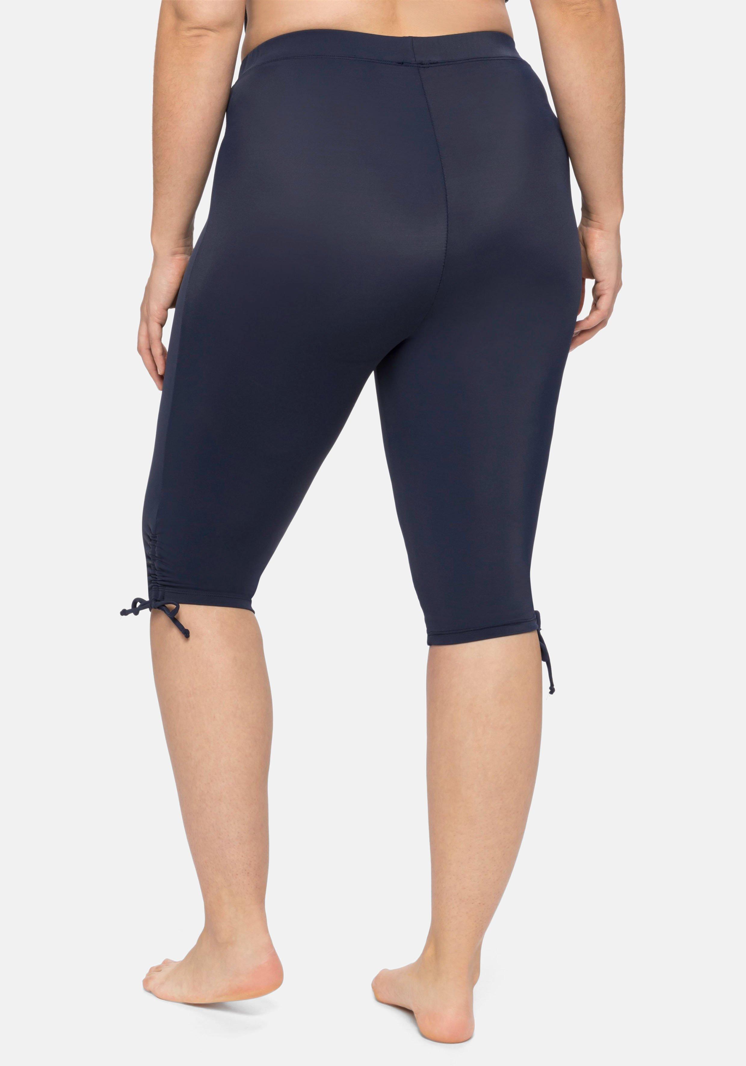 Badehose mit Raffung, Shape-Caprischnitt