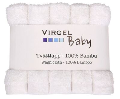 Virgel Vaskekluter Bambus, Hvit