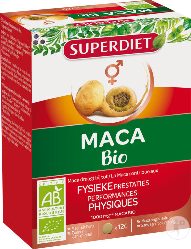 Superdiet Maca Bio Performances Physiques 120 Comprimés
