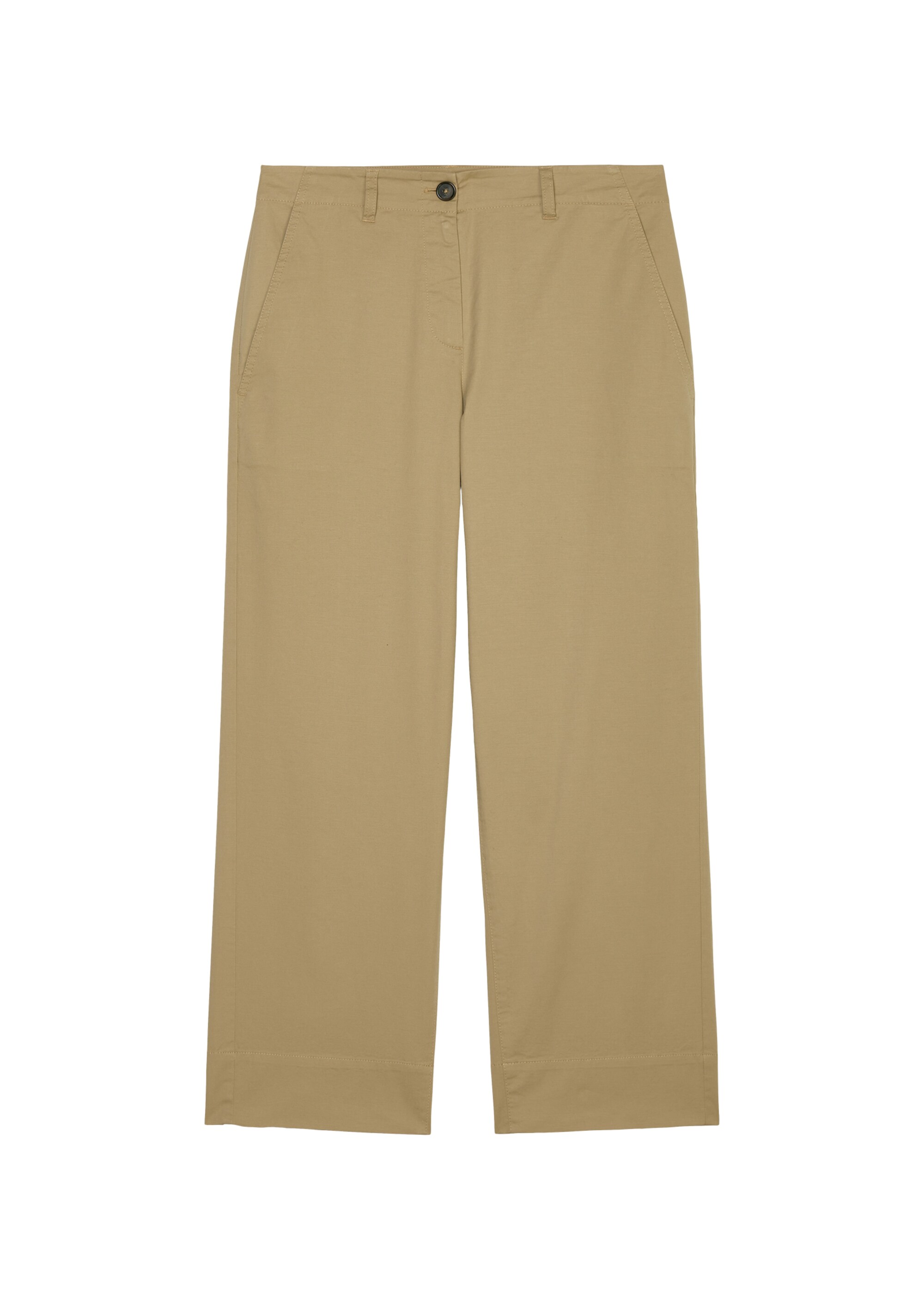Weite Hose verkürzt aus stretchigem Organic Cotton-Twill