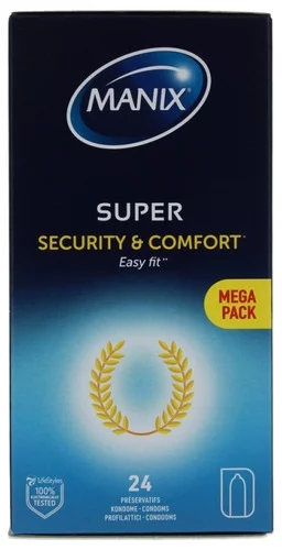 Préservatifs Manix - Super - SECURITY & COMFORT - boite de 24