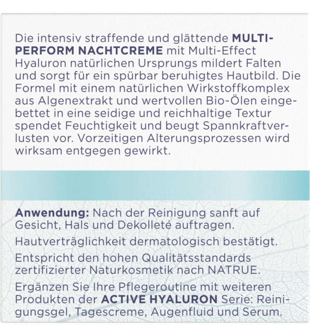Heliotrop Active hyaluron multi perform nachtcreme (50 ml)