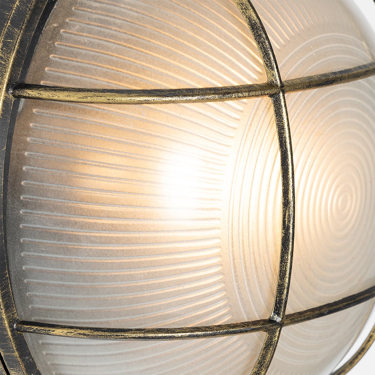 Industriële buitenwandlamp, antiek goud, IP44 - Hanneke