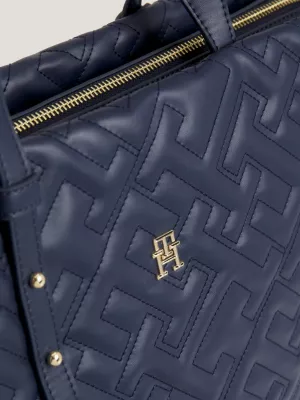 Bolsa Tote Macia Acolchoada com Monograma TH