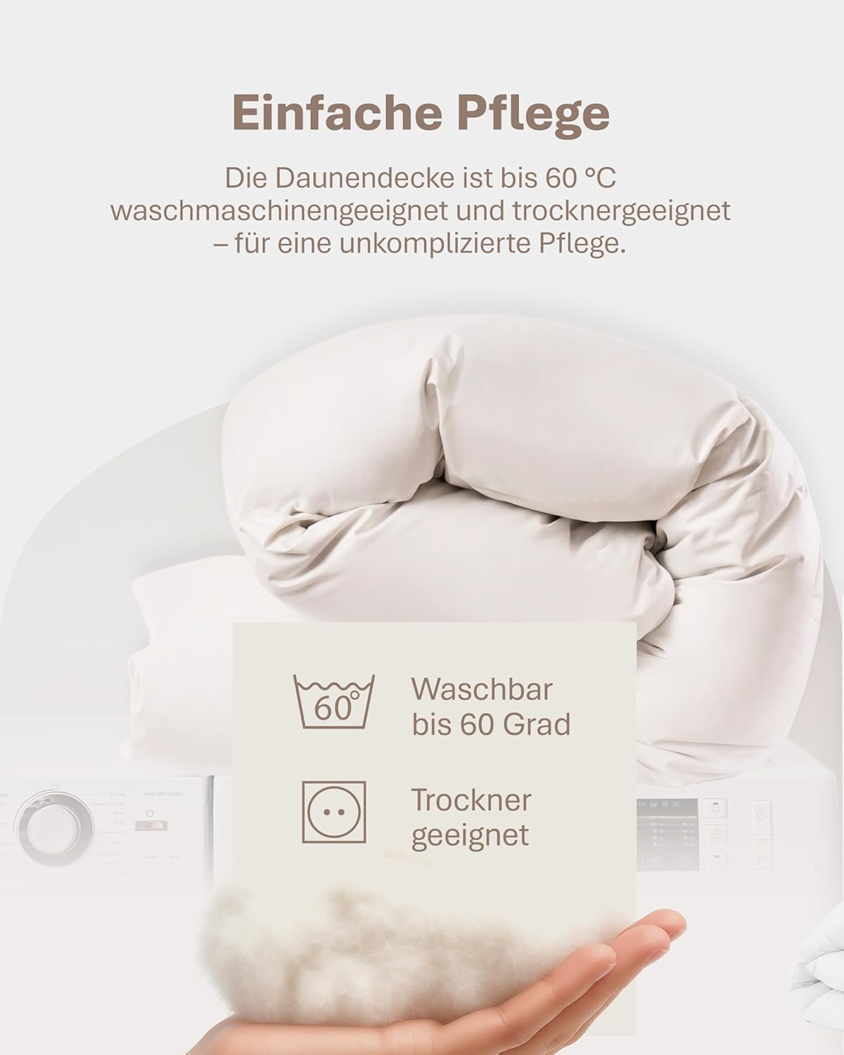 Winter Bettdecke 135x200 cm mit 100% extraweicher Daunenfüllung 1080g - Daunendecke mit Baumwoll-Bezug, Atmungsaktiv & waschbar bis zu 60°C, Ökotex-Zertifiziert