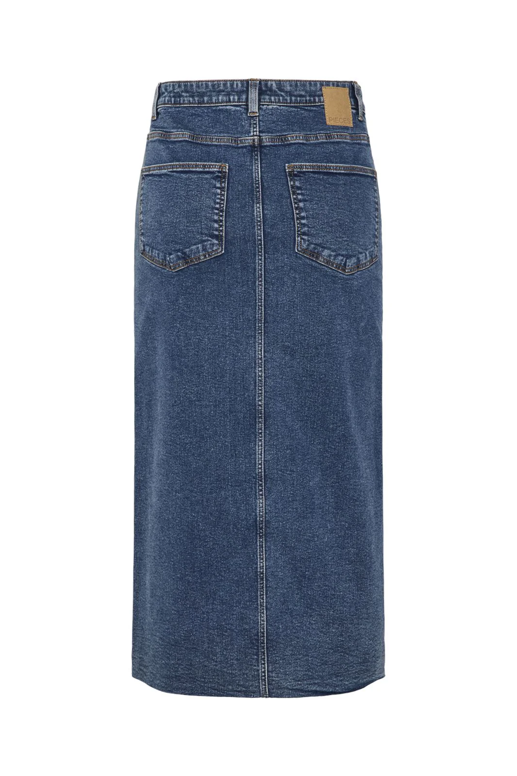 Pieces Pcjessie Denim Midi Skirt 4359605 medium blue denim