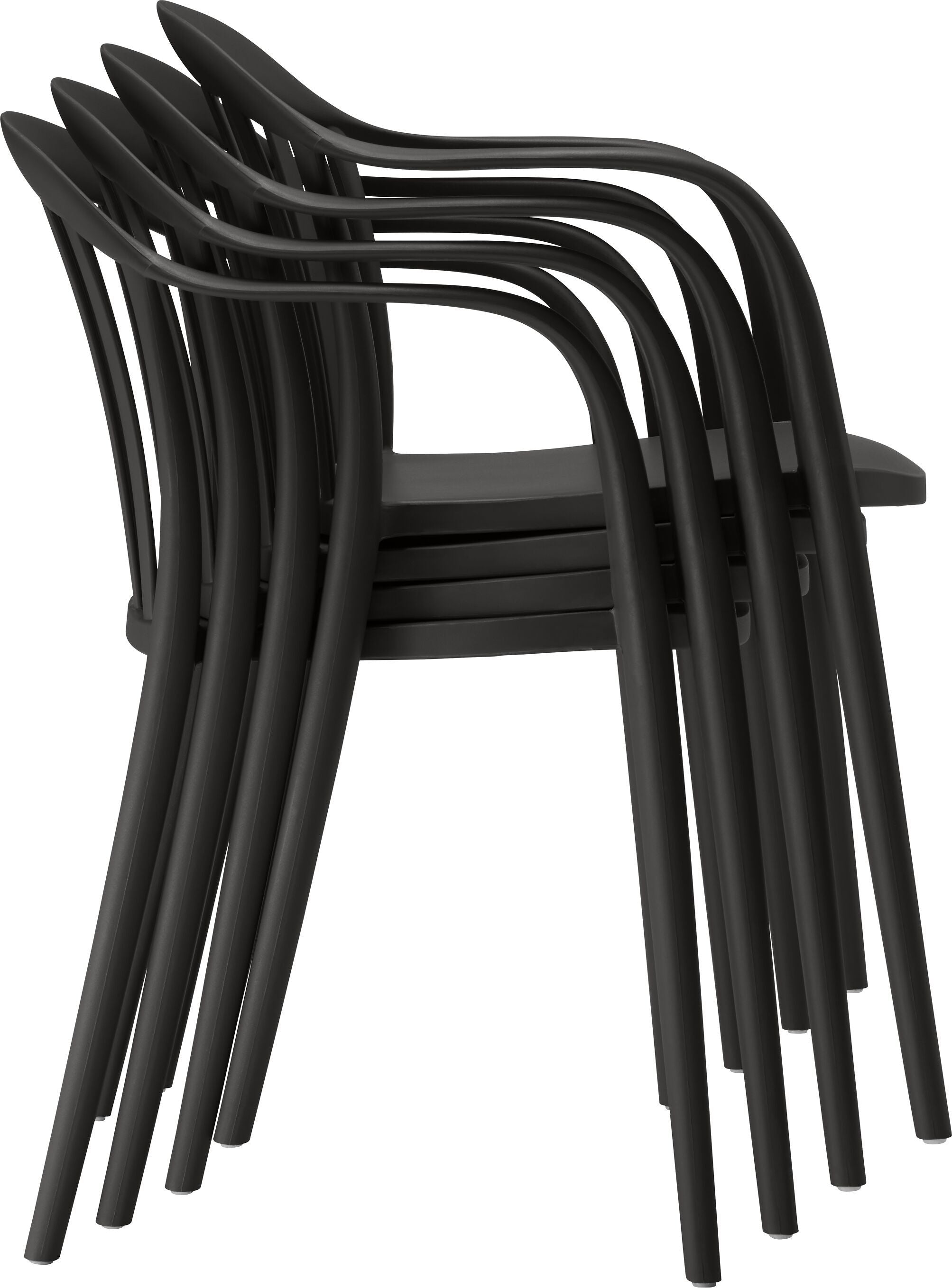 NAPARI Stuhl - Schwarz / B: 52.5 cm x T: 53.0 cm x H: 78.0 cm