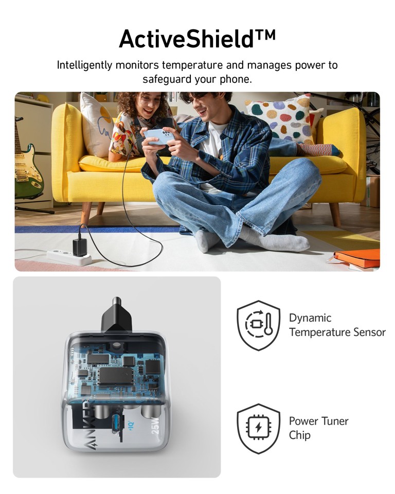 Anker - 312 - Oplader (25W) - Sort