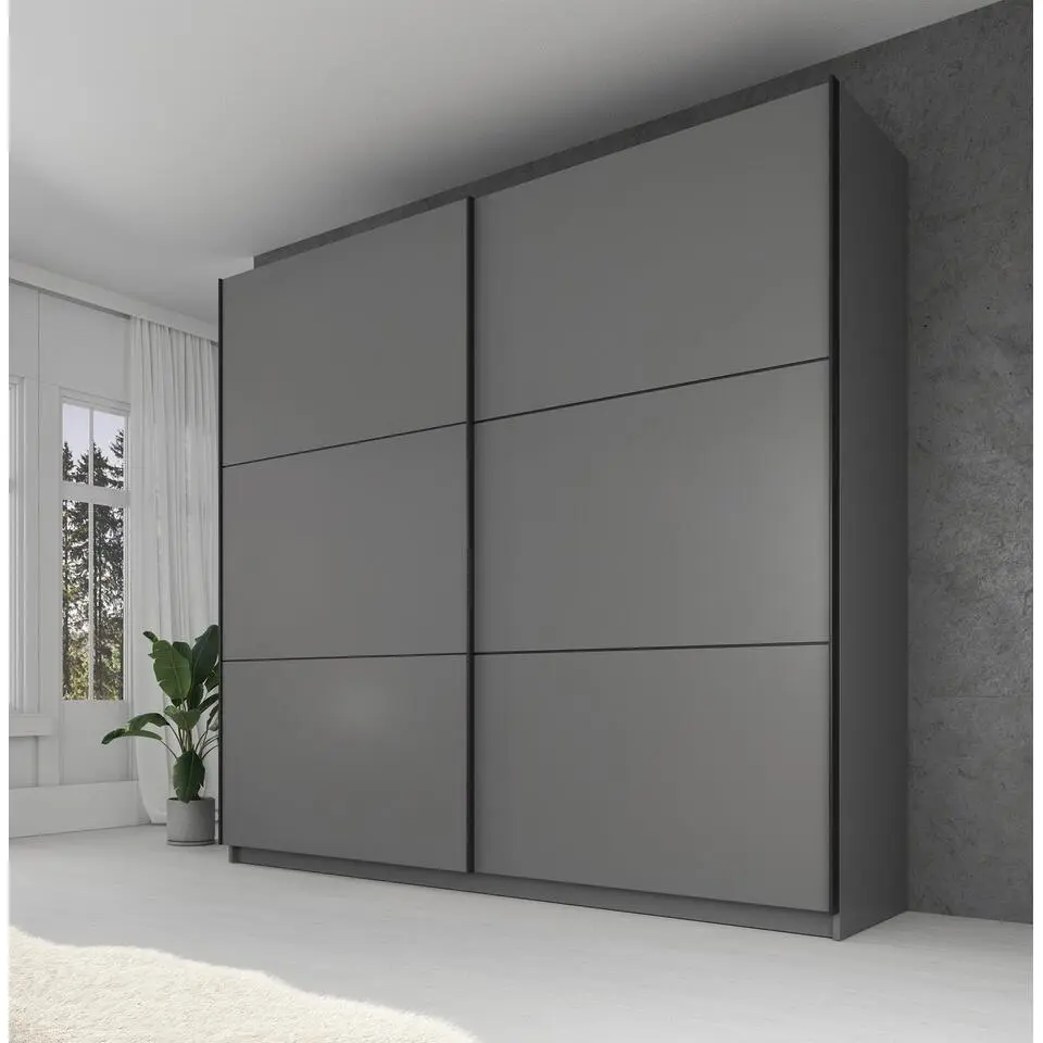 Meubella - Kledingkast Samantha - Grijs - 217 cm