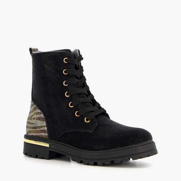 Blue Box meisjes veterboots met gouden details