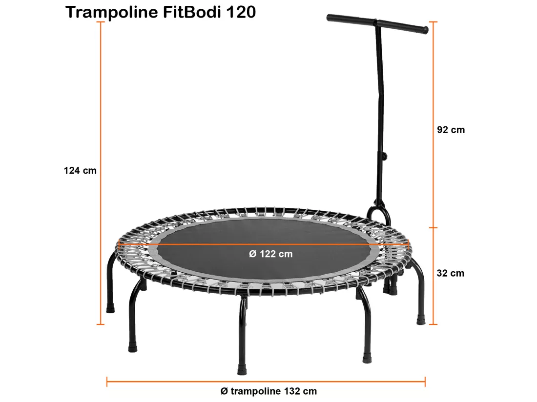 Kangui - Mini trampoline FITNESS FitBodi Ø120 - Qualité pro - Usage sportif et bien-être - certifié par le CRITT