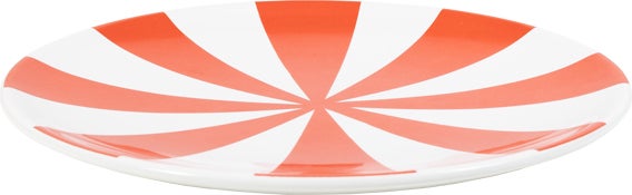 Blond Amsterdam bord Christmas red stripe D 18 H 2 cm
