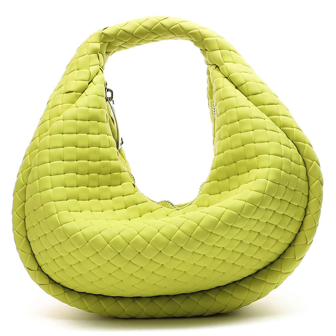 Bottega Veneta Sac à main Jersey vert - Très bon état - L.29 cm