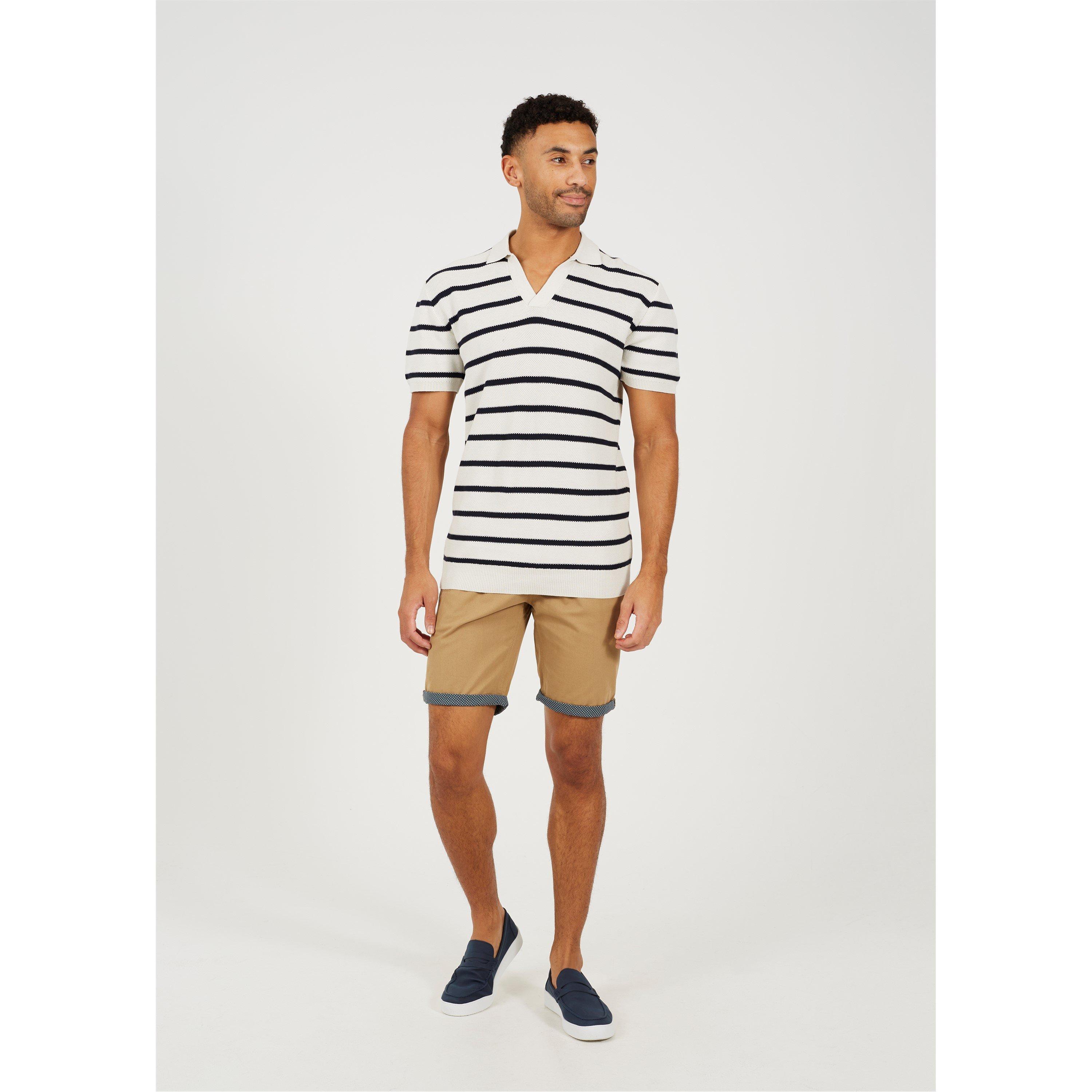 Brave Soul Cotton Twill Shorts with Turn Up