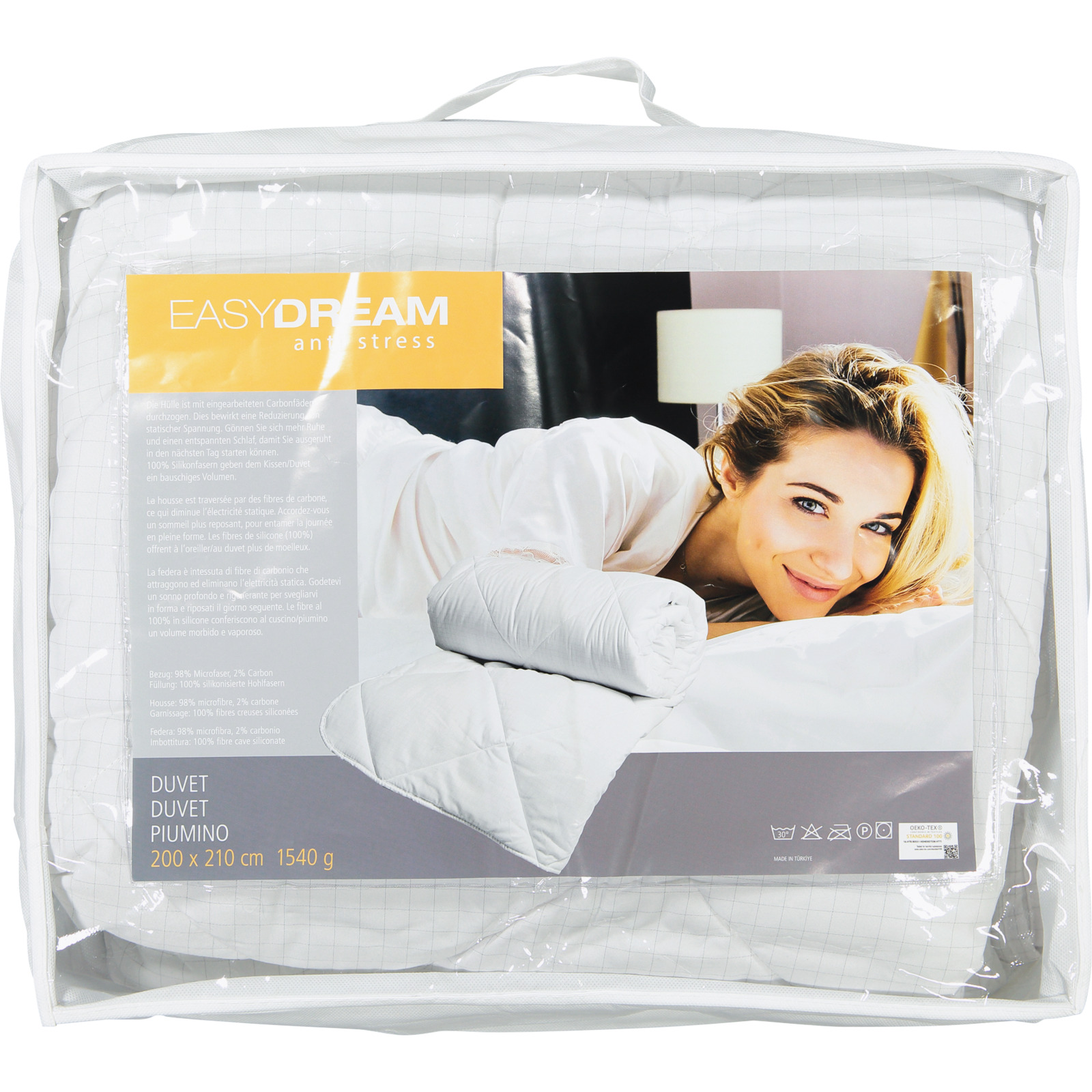 Easy Dream Duvet Anti Stress mit Carbonfäden 200x210 Duvet Französisch
