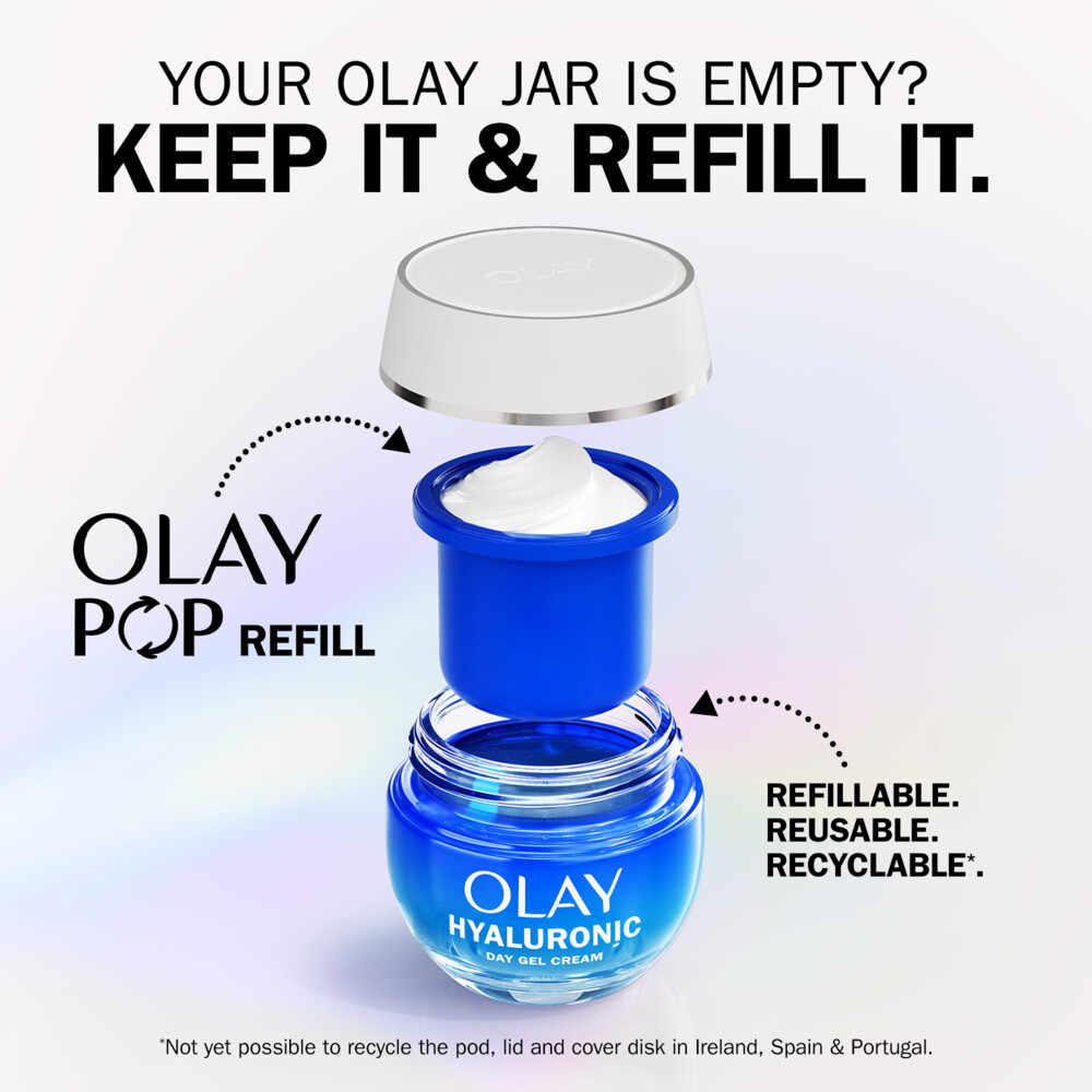Olay Navulling Dagcrème Hyaluronic Parfumvrij50 ml