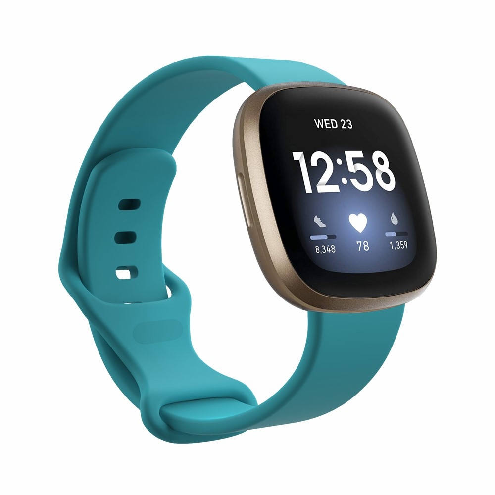 Fitbit Versa 4 / Versa 3 / Sense 2 / Sense Silikon Sport Armband (Gelenkumfang 160-200mm) - Türkis