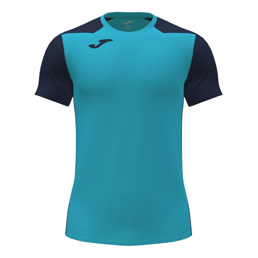 Camiseta de manga curta Joma Record II turquesa fluorescente azul marinho