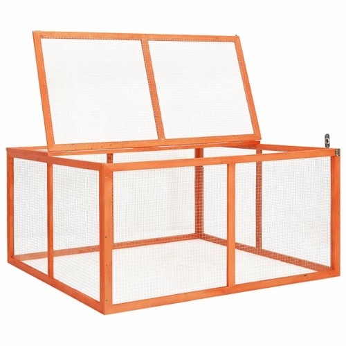 Gaiola quadrada de madeira Vidaxl para coelhos de pequeno porte.