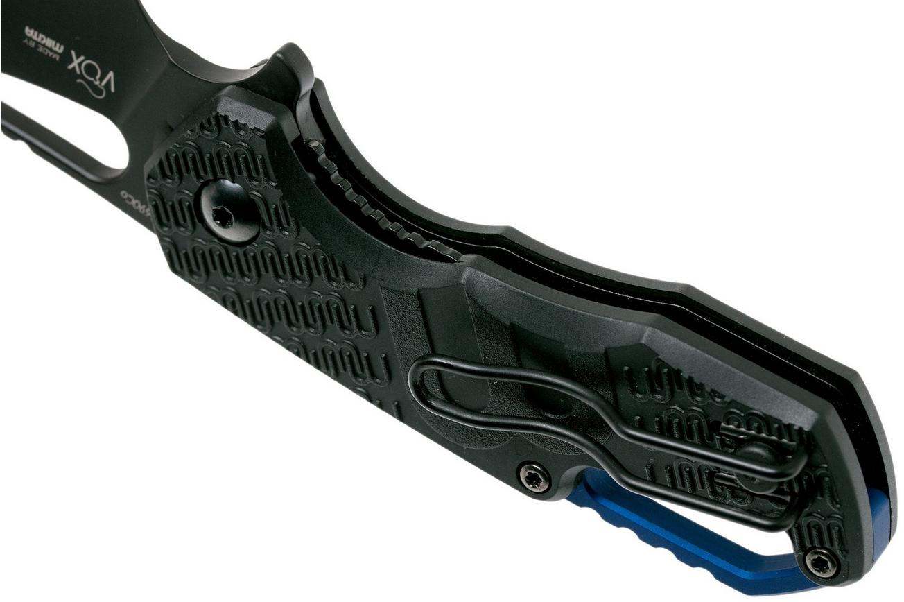 MKM Isonzo FX03-1PBK Hawkbill Serrated Black FRN zakmes, Jesper Voxnaes design