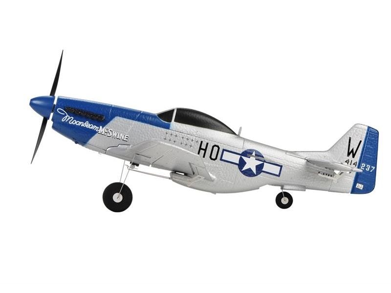 TOP-RC Warbird Mini P51D 450 mm, Blau, RTF Kleines 4-Kanal RC-Flugzeug mit Gyro