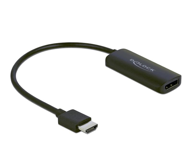 Delock Konverter 4K/60Hz HDMI - DisplayPort Delock Adapter HDMI-A Stecker zu DisplayPort Buchse 4K 60 Hz