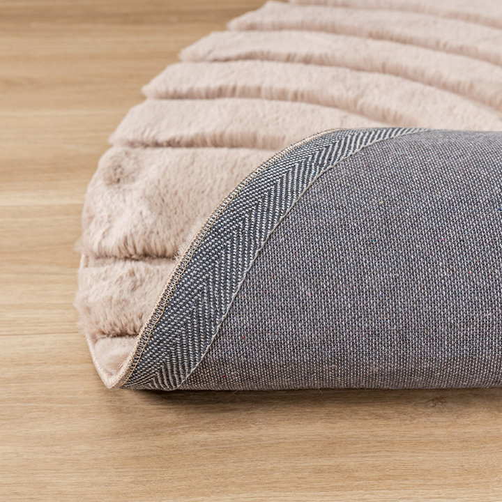 Rond hoogpolig vloerkleed - Carvy Arches Taupe