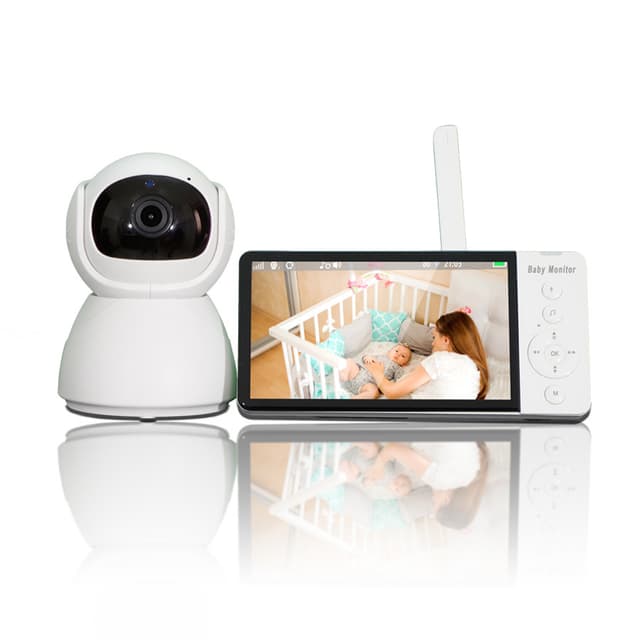 Videomonitor med kamera 2.4G transmission, 2-vejs lyd, infrarødt nattesyn