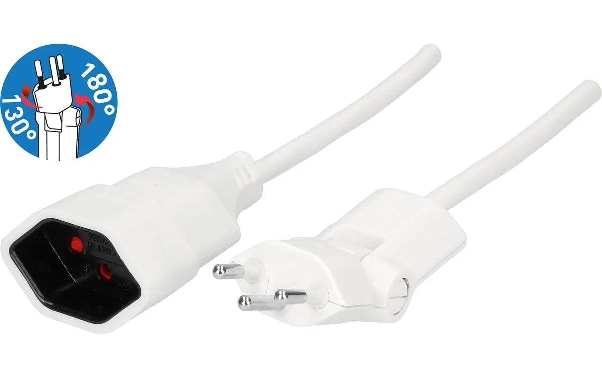 Verlängerungskabel 0.5 m T13 - T12 Clip-Clap, WeissTD-Verlängerung 0.5 m mit Clip-Clap-Stecker