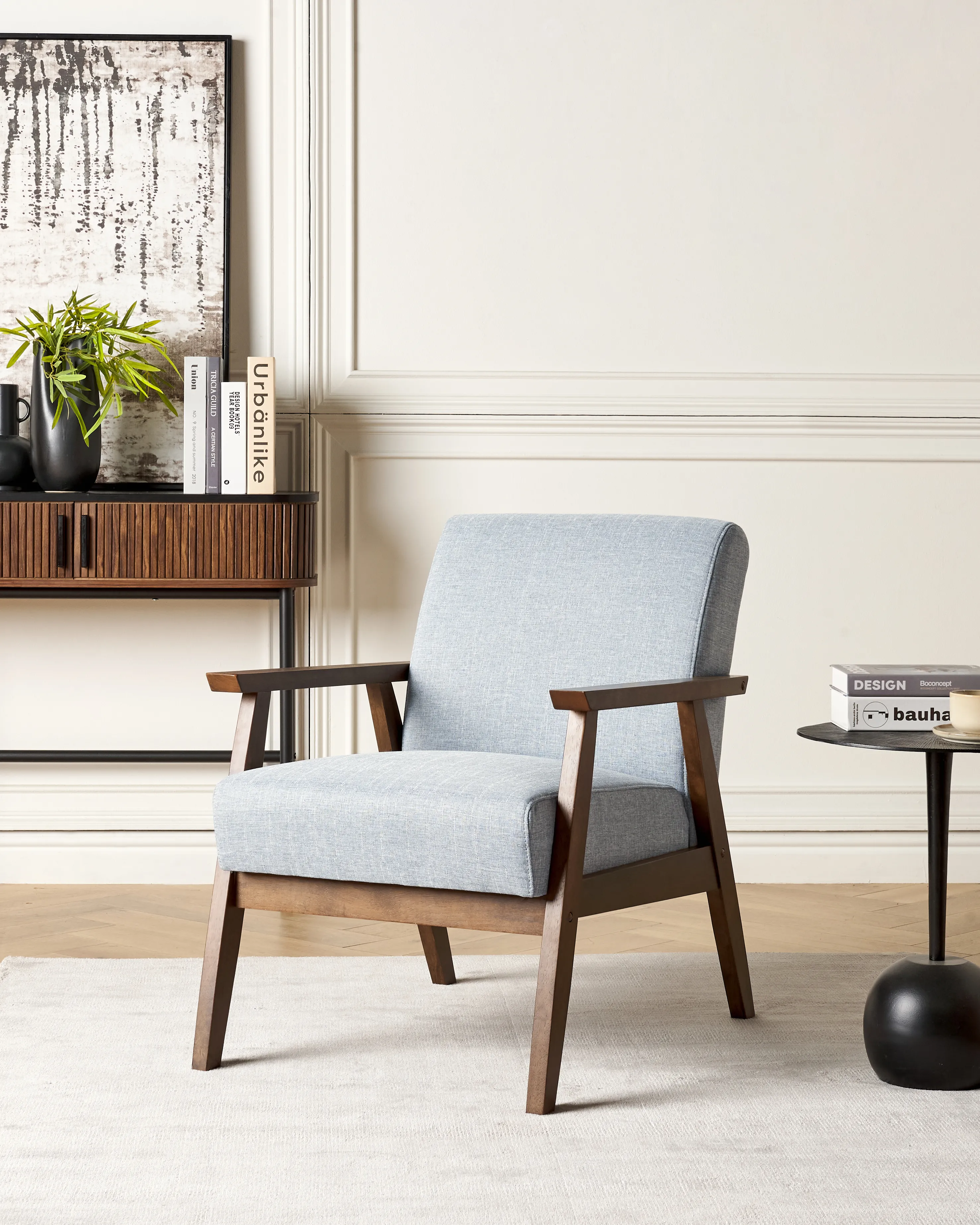 Fauteuil ASNES Stof Lichtgrijs