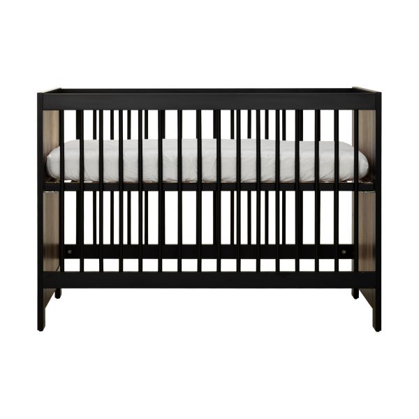 Europe Baby Vittoria Babykamer Zwart / Oldwood | Bed 60 x 120 cm   Commode   Kast 3-Deurs