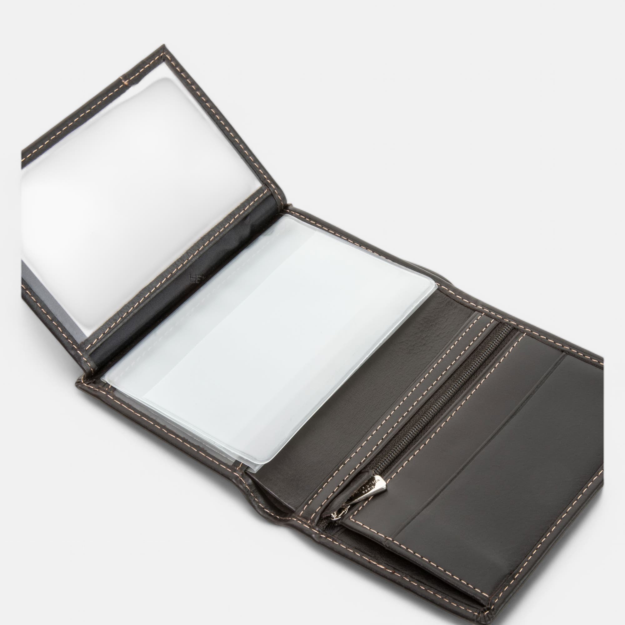 Petite maroquinerie en cuir marron