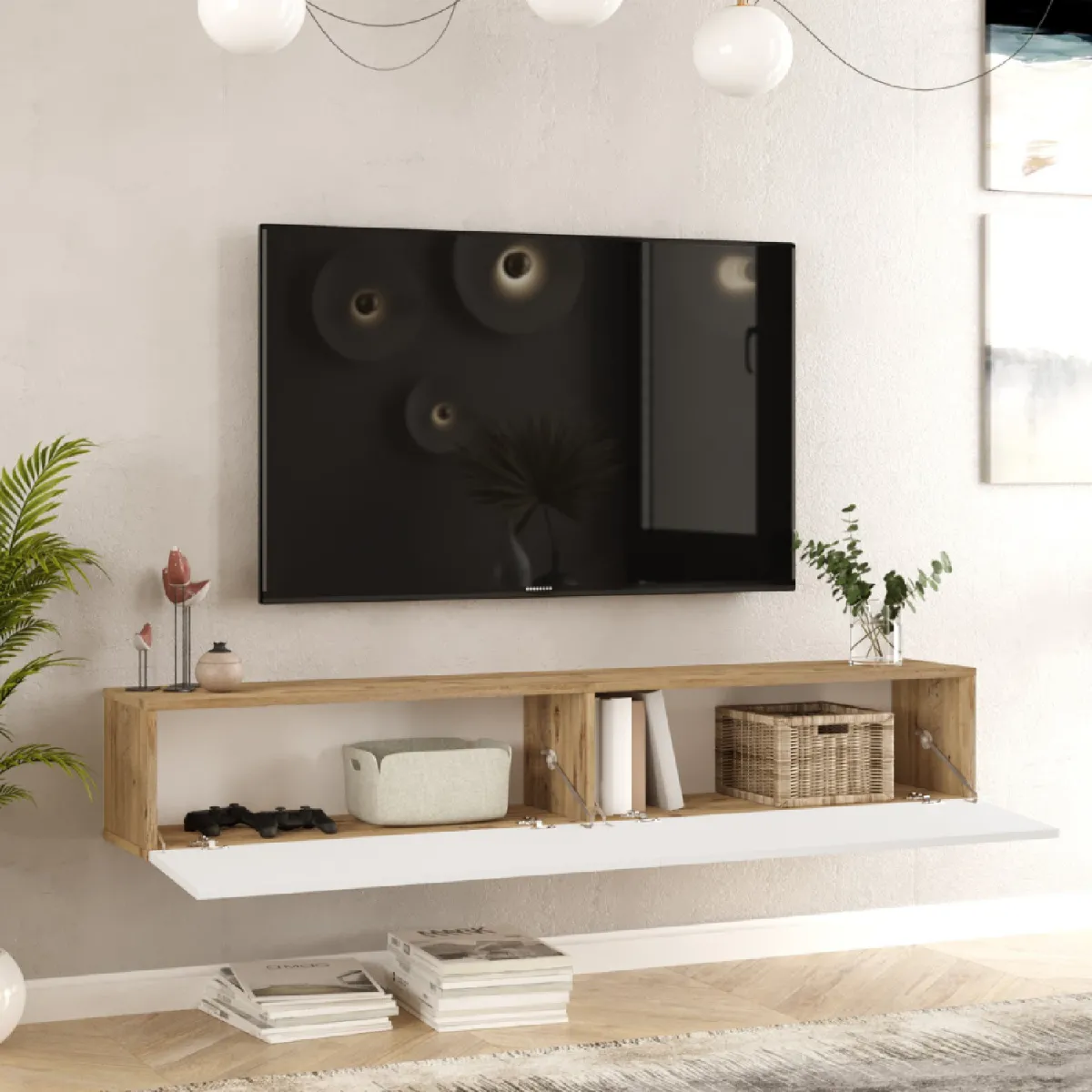 CONCEPT USINE Meuble TV Suspendu HYL 180 cm