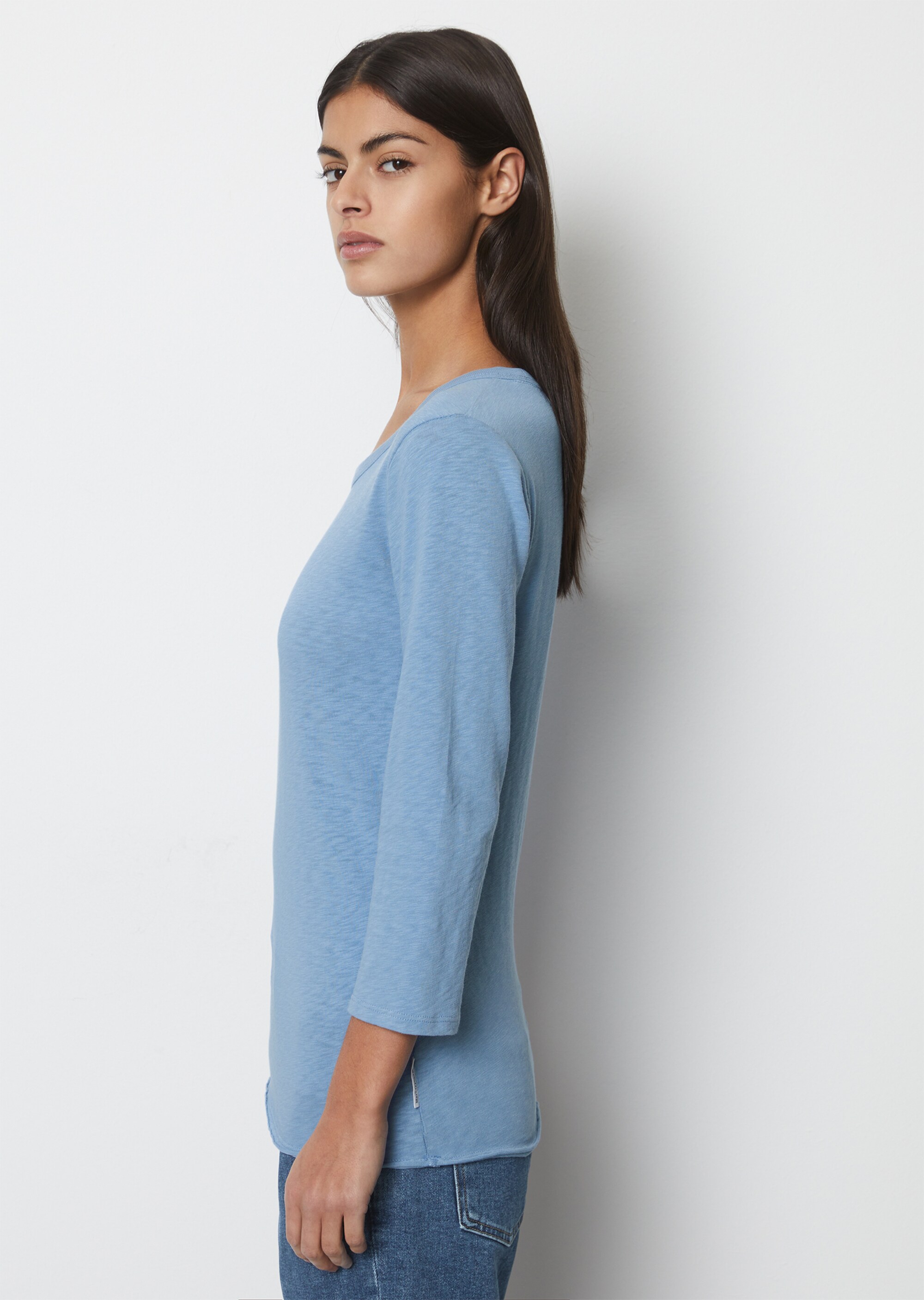 T-Shirt slim aus Slub-Jersey