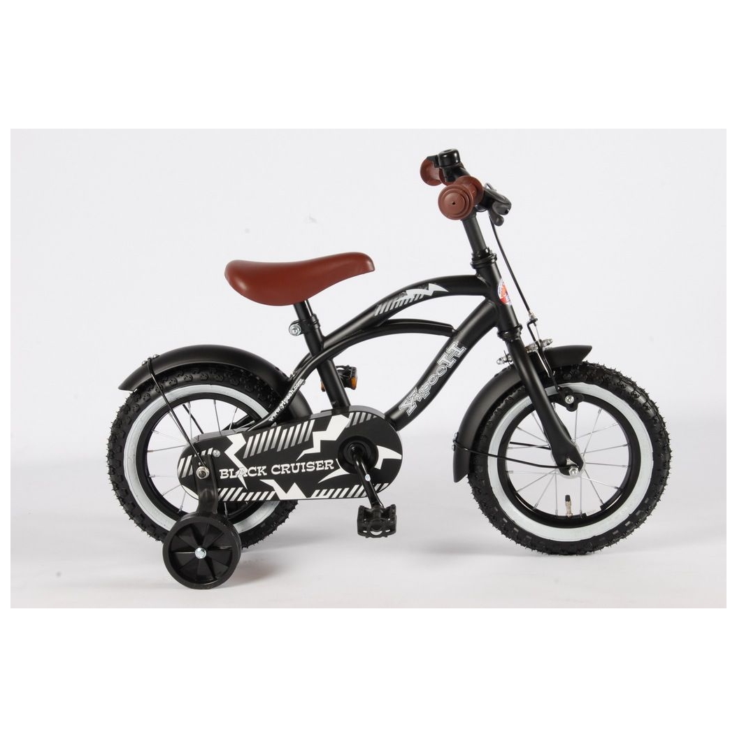 Volare Black Cruiser Fiets - 12 inch - Zwart