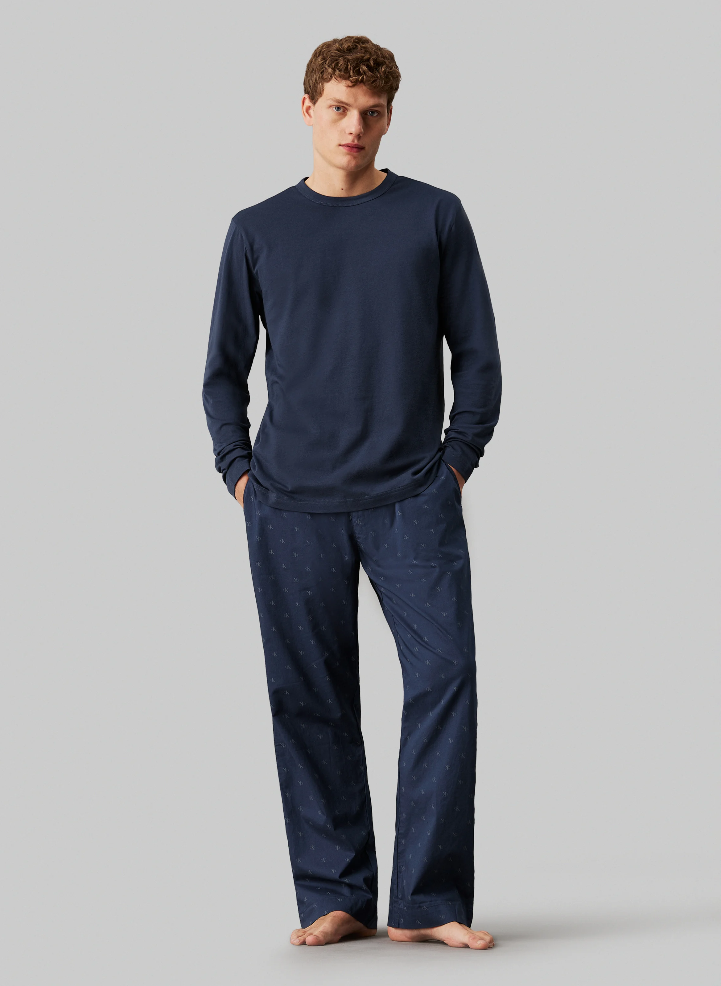 Ensemble de pyjama imprimé en coton | Bleu