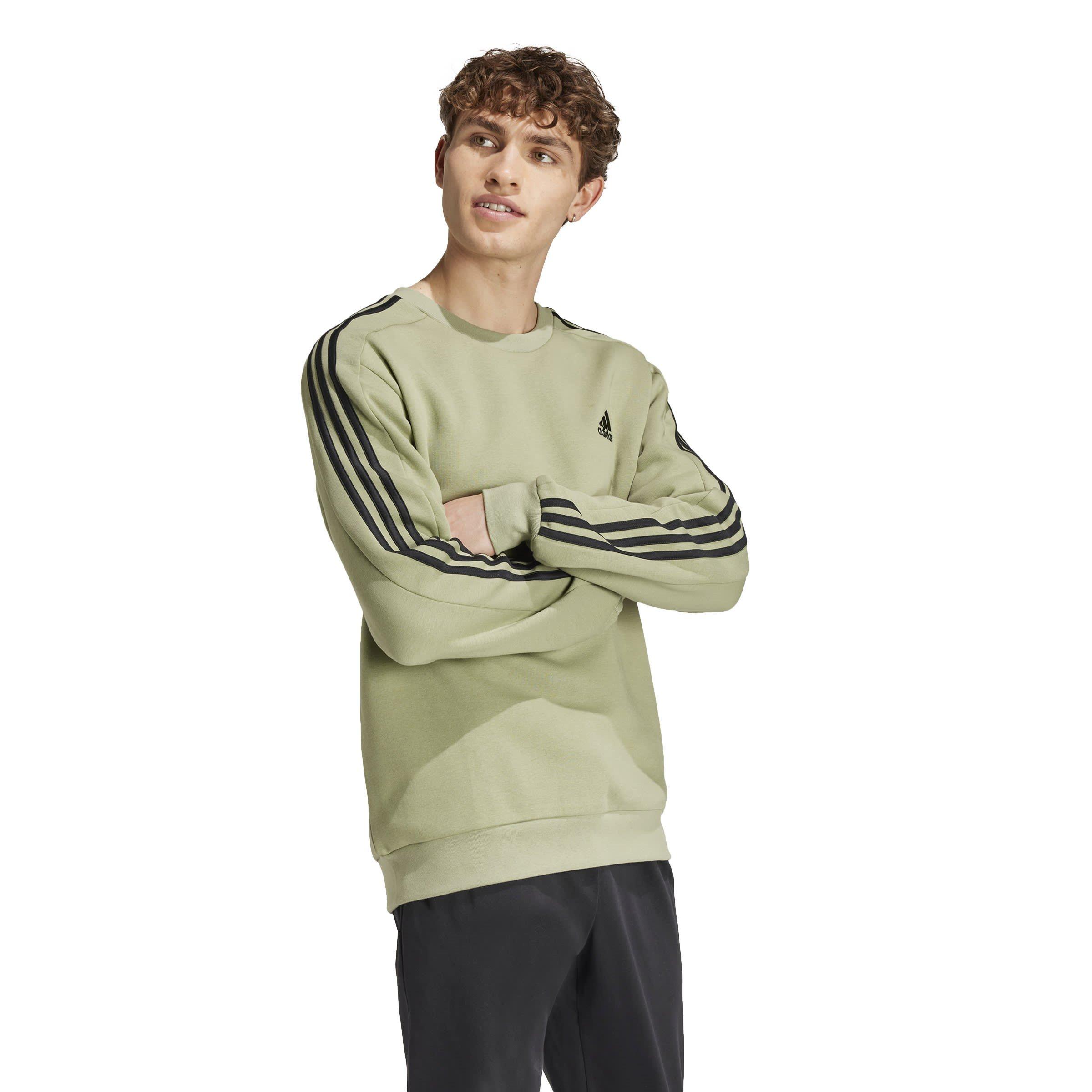 adidas Essentials 3-Stripes Fleece Sweatshirt Mens