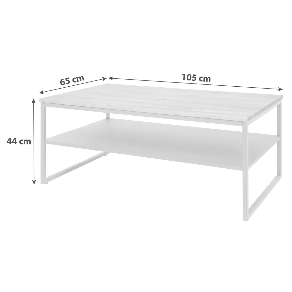 Salontisch Massivholz Vermont Schwarz