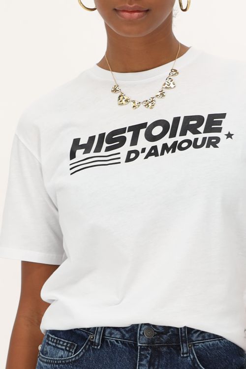 Wit T-shirt met zwarte 
