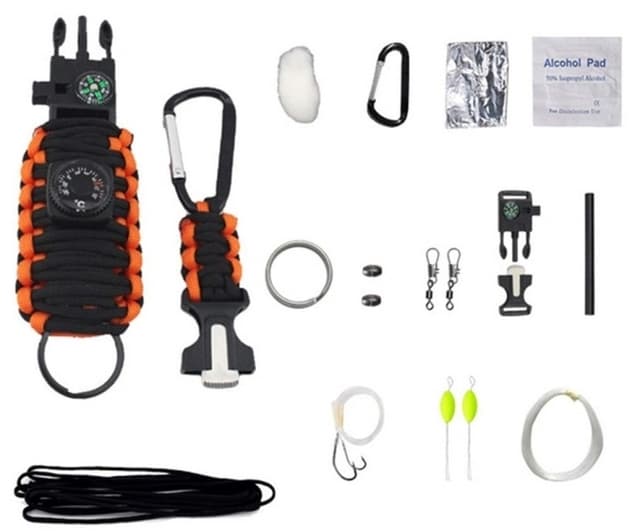 Survival kit med 12 tilbehør